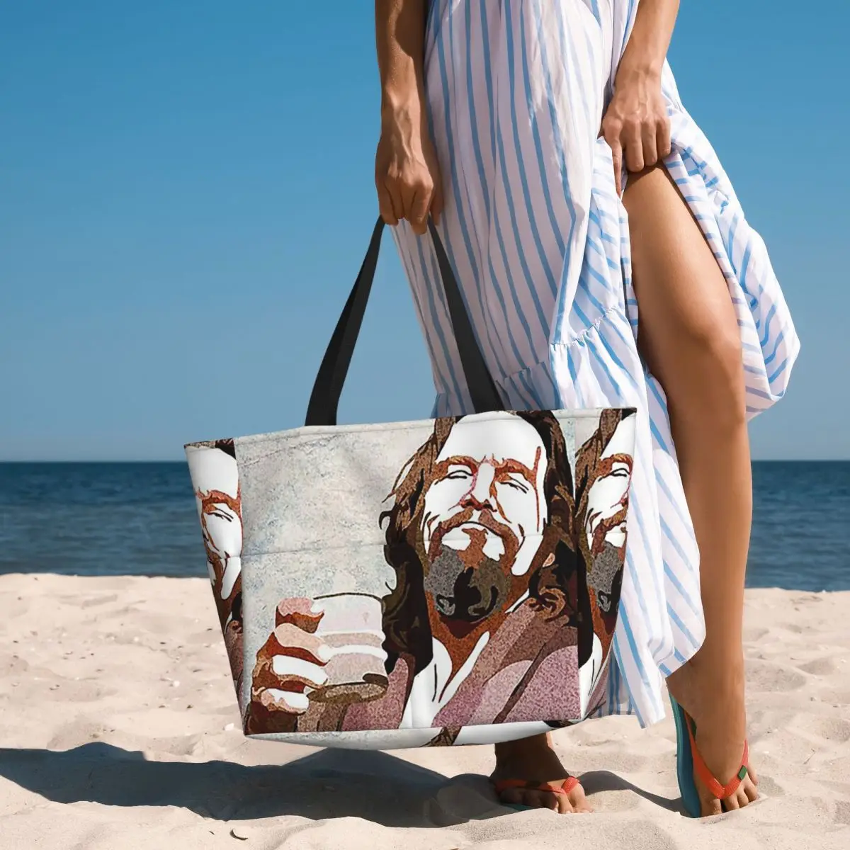 Big Lebowski Dude Portrai 비치 토 - Yoga Fitness Dude 리뷰 및 가격