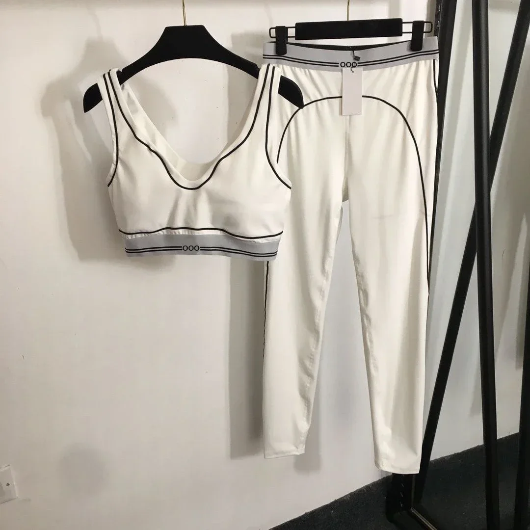 탱크탑과 바지 투피스 통기성 스트레치 캐주얼 러닝 스포 - Yoga Fitness Top 리뷰 및 가격