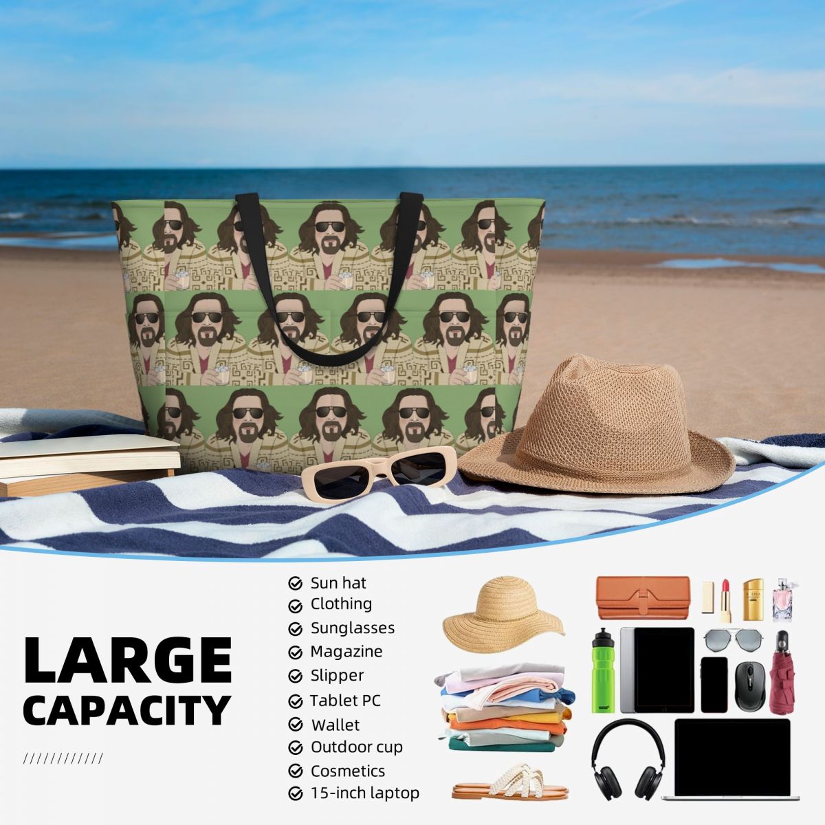 The Dude- The Big Lebowski 비치  - Yoga Fitness Dude 리뷰 및 가격
