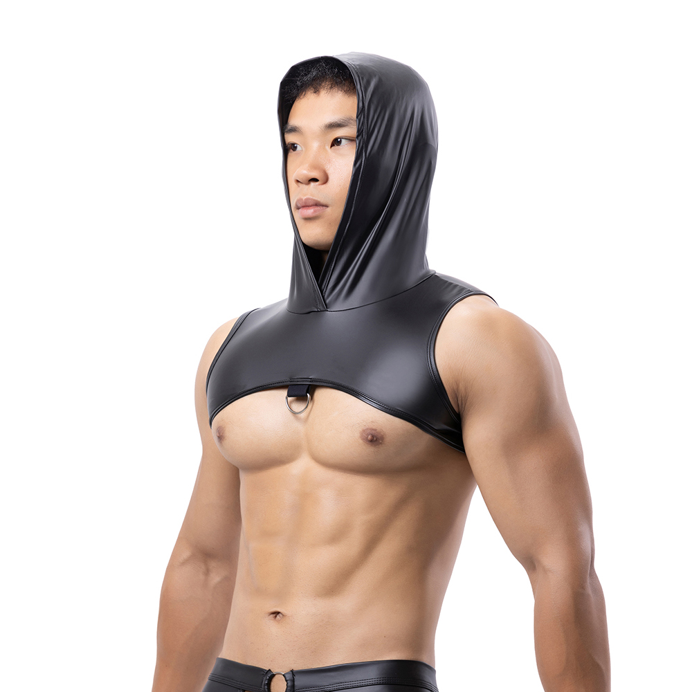 남성 가짜 가죽 후드 피트니스 탱크 탑 가슴 하네스 후 - Gymnastics Rings 리뷰 및 가격